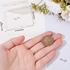 2 Pairs 925 Sterling Silver Micro Pave Clear Cubic Zirconia Flower Cartilage Earrings&nbsp;EJEW-BBC0001-57P