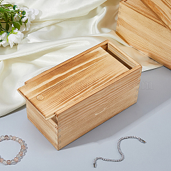 4Pcs Pine Wood Storage Boxes with Sliding Lid&nbsp;CON-FH0001-58