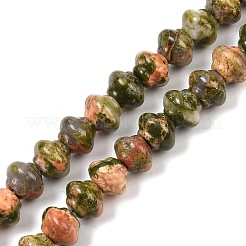 Natural Unakite Beads Strands&nbsp;G-P595-C06-01