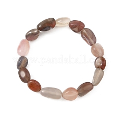 Natural Crimson Agate Nuggets Beaded Stretch Bracelets for Women&nbsp;BJEW-JB14264