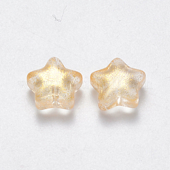 Spray Painted Glass Beads&nbsp;GLAA-R211-04-D03