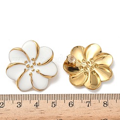 304 Stainless Steel Flower Stud Earrings&nbsp;LS-EJEW-A147-01G