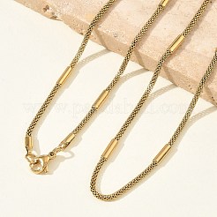 304 Stainless Steel Wheat Chain Necklace & Bracelet Set&nbsp;SJEW-D091-13G