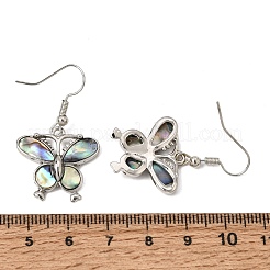 Rack Plating Brass Dangle Earrings for Women&nbsp;KK-CBA69D1-02P