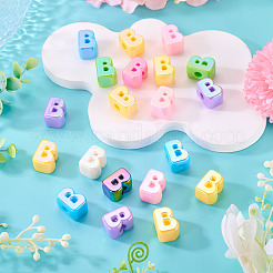 20Pcs UV Plating Opaque Acrylic European Beads&nbsp;OACR-TADJ0001-16B