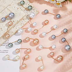 18Pcs 9 Styles Plastic Imitation Pearl Safety Brooches&nbsp;JEWB-FH0001-91