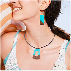 20Pcs 10 Styles Resin & Wood Pendants&nbsp;WOOD-TA0002-67D