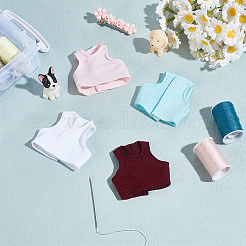 4Pcs 4 Colors Cloth Doll Sleeveless T-shirt&nbsp;DIY-GO0002-47