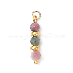 Natural Colorful Tourmaline Faceted Round Pendants&nbsp;PALLOY-JF04907