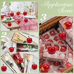 20Pcs Plastic Apple Display Decorations&nbsp;DJEW-GF0001-96