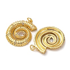 Brass Micro Pave Cubic Zirconia Pendants&nbsp;KK-A271-02A-G
