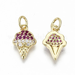 Brass Micro Pave Colorful Cubic Zirconia Charms&nbsp;ZIRC-S067-163-NF