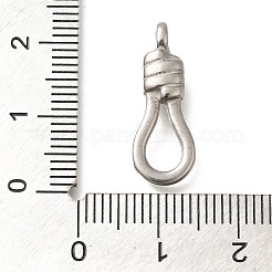 Anti-Tarnish 304 Stainless Steel Eye Clasps for Hook Clasps&nbsp;STAS-I321-72P