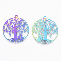 Ion Plating(IP) 201 Stainless Steel Filigree Pendants&nbsp;X-STAS-T057-21