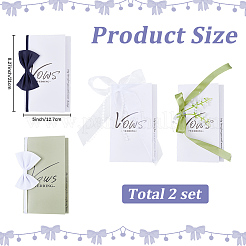 2Pcs 2 Colors Paper Wedding Vows Cards&nbsp;AJEW-GF0012-71
