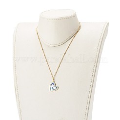 304 Stainless Steel Enamel Stud Earrings & Pendant Necklaces Jewelry Sets&nbsp;SJEW-JS01196-01