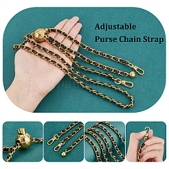 Braided Imitation Leather & Iron Chain Bag Handles&nbsp;AJEW-WH0312-99A