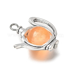 Dyed Natural Selenite Round Tableware Pendants&nbsp;PALLOY-JF04366