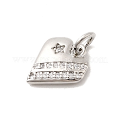 Brass Micro Pave Cubic Zirconia Charms&nbsp;KK-C139-25B-P