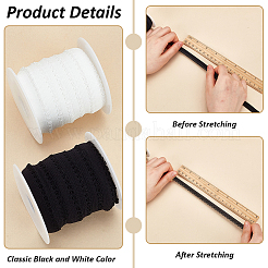 20 Yards 2 Colors Polyester Picot Elastic Lace Ribbon&nbsp;OCOR-FG0002-38