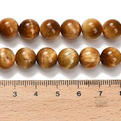 Natural Tiger Eye Beads Strands&nbsp;G-B133-A02-10mm-03