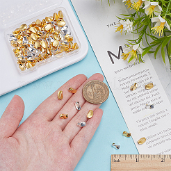 90Pcs 3 Styles Brass Twist Beads&nbsp;KK-ME0003-59