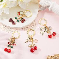 4Pcs 4 Colors Alloy Rhinestone Pendants&nbsp;KEYC-SC00015