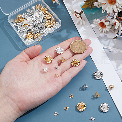 90Pcs 9 Styles Brass Bead Caps Sets&nbsp;KK-ME0001-91