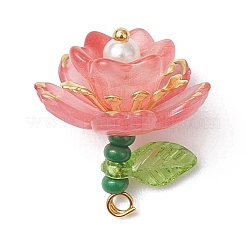 Glass Flower Pendants&nbsp;PALLOY-MZ01180