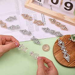 8 Pairs 2 Colors Alloy Plastic Interlocking Clasps&nbsp;FIND-CA0010-90A