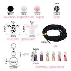 DIY Silicone Beads Keychain Making Kits&nbsp;DIY-FI0001-15