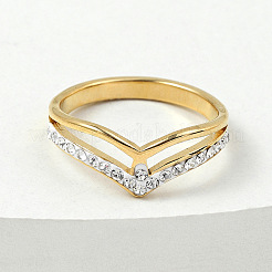 304 Stainless Steel & Handmade Polymer Clay Rhinestones Finger Rings&nbsp;WG9A093-02