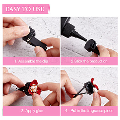 8 Sets 2 Colors Self Adhesive Plastic Car Air Freshener Vent Clips&nbsp;DIY-GA0005-24