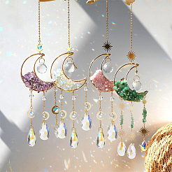 Crystal Chandelier Glass Teardrop Pendant Decorations&nbsp;HJEW-PH01778-03
