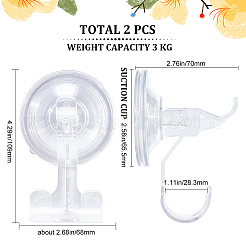 Transparent Plastic Suction Cup Hook Hangers&nbsp;AJEW-WH0312-92