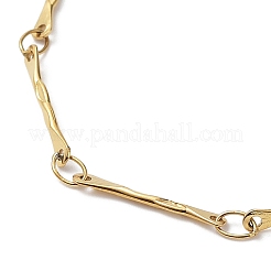 Ion Plating(IP) 304 Stainless Steel Bar Link Chain Brcelets&nbsp;BJEW-K226-11G