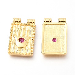 Brass Micro Pave Purple Cubic Zirconia Pendants&nbsp;ZIRC-O036-26G