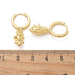 Brass Cubic Zirconia Hoop Earrings&nbsp;EJEW-Q015-01G-A