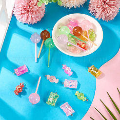 24Pcs 12 Styles Resin Imitation Food Pendants&nbsp;RESI-TA0004-22