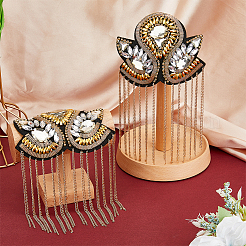 2Pcs Iron & Felt Fashion Tassel Epaulette&nbsp;AJEW-FH0004-04B