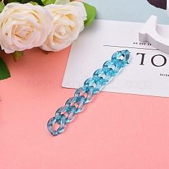 Handmade Transparent Acrylic Curb Chains&nbsp;AJEW-JB00833-01