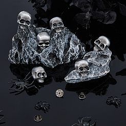 4Pcs Skull Alloy Brooches&nbsp;AJEW-FH0005-58A