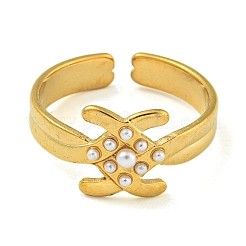 Ion Plating(IP) 304 Stainless Steel Cuff Open Rings&nbsp;RJEW-K283-02G