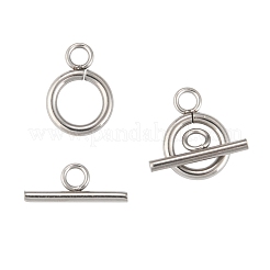 Tarnish Resistant 304 Stainless Steel Toggle Clasps&nbsp;STAS-F114-04P-B
