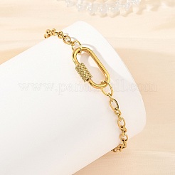 304 Stainless Steel Mother-Son Chain/Figaro Chain Bracelets for Women&nbsp;BJEW-JB14263