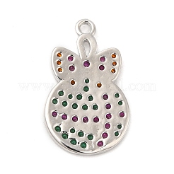 Rack Plating Brass Pave Cubic Zirconia Pendants&nbsp;KK-R150-04P