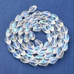 Electroplate Glass Bead Strands&nbsp;EGLA-E010-8x12mm-AB01