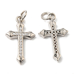 Brass Micro Pave Cubic Zirconia Pendants&nbsp;ZIRC-P060-21P