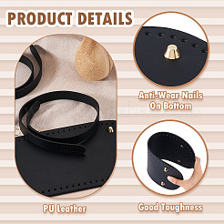 1Pc Oval PU Leather Knitting Crochet Bags Nail Bottom Shaper Pad&nbsp;DIY-TA0014-91A