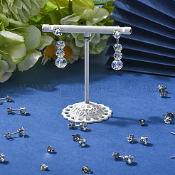 30Pcs Clear Cubic Zirconia Stud Earring Findings&nbsp;EJEW-BBC0006-06B